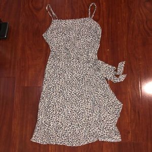 Cheetah Print Tie Front Dress